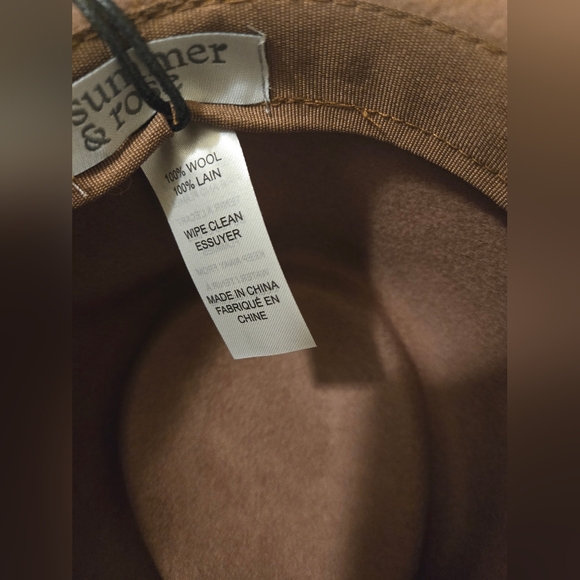 Women's Summer & Rose Wool Fedora Hat with Beige With black Trimming - Picture 11 of 16